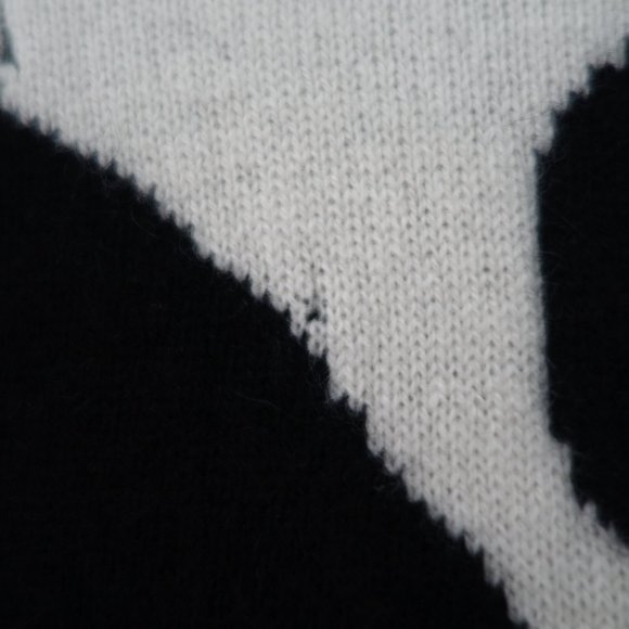 Vtg Voyage Logo Black Cashmere Sweater Vest With Long Neck Made In Italy, Sz 6 - Picture 10 of 11